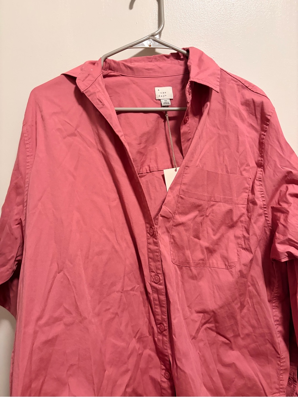 a new day Pink Women's Button-Up Shirt and shorts